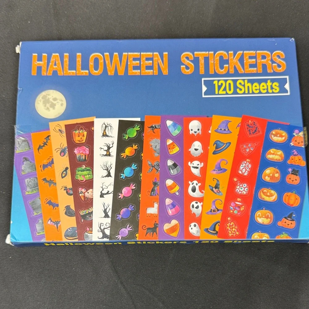 Halloween Sticker Set - 120 Sheets assorted Halloween theme stickers all new